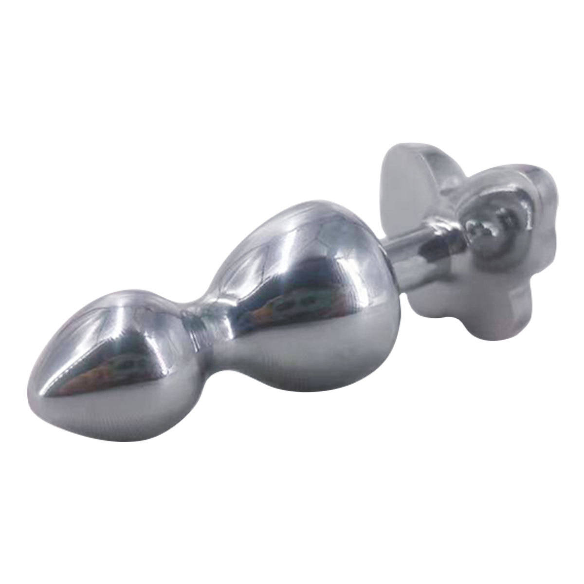 Butterfly Model Double Beads Removable Metal Anal Plug