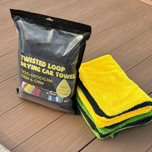 Large 1200 Gsm 1600 Gsm 1400gsm Twisted Loop Edgeless Cleaning Car Twisted Loop <b>Drying</b> <b>Towel</b> Super Absorbent Cloth - Product Image 1