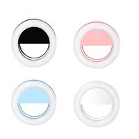 Anneau lumineux avec batterie Rechargeable de 36 LED, 10 pouces, pour téléphone intelligent, pince pour Selfie