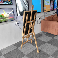 Marco de Fotos Inteligente con Wifi y Marco de Madera, Pantalla LCD para Publicidad, Menú Digital Android, Soporte de Exhibición para Pared