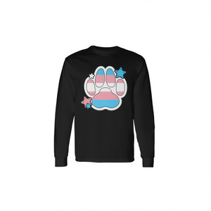 Camiseta de Manga Larga con Estampado Digital de Patas de Animales para Personas Transgénero, Unisex, Cuello Redondo, para Actividades Promocionales para Adultos - Product Image 2