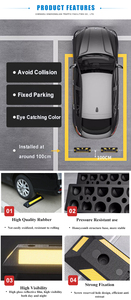 Fermacarro Resistente Nero Giallo Riflettente in Gomma <span class=keywords><strong>per</strong></span> <span class=keywords><strong>Garage</strong></span> e Parcheggi, Blocco Ruote e <span class=keywords><strong>Paracolpi</strong></span> - Product Image 2