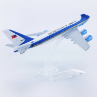 Alliage 16CM Aviation Air Force One B747 Metal Crafts Display Model Diecast Toy Plastic Base for Decoration Unisex