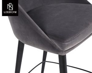 <span class=keywords><strong>Leon</strong></span> Home Real Good Barstool Villa Furniture Vintage Simple Barstool Curved-Back Fabric Counter Stool - Product Image 6