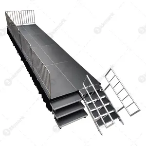 Kkmark การตั้งค่าน้ำหนักเบาปรับความสูงได้แบบพกพาสำหรับคอนเสิร์ตงานแต่งงานกลางแจ้งเวทีอลูมิเนียมแบบพกพา - Product Image 1