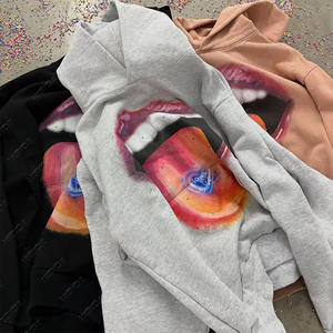 Fabricante Distressed Vintage Men Hoodie Stonewashed Sudaderas con capucha de gran tamaño Ropa de calle de alta calidad Y2K Boxy Fit Hoodie - Product Image 5