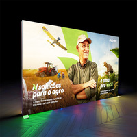 Led 10x10 Pop up Affichage des salons professionnels Toile de fond d'exposition Pop up Rétroéclairé Présentoir SEG Light Box Displays LED Exhibition Lightbox