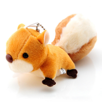 Porte-clés en peluche écureuil à grande queue, jouet en peluche doux, pendentif de sac moelleux, porte-clés de voiture, cadeau pour filles et enfants