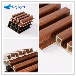 Panel de rejilla de bambú WPC Panel de pared de PVC Panel de pared decorativo de madera para decoración de interiores - Product Image 3