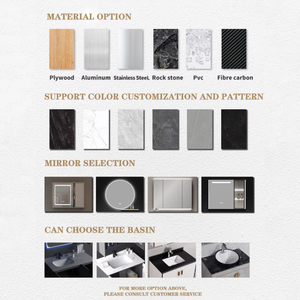 Ensembles <span class=keywords><strong>de</strong></span> meubles-lavabos <span class=keywords><strong>de</strong></span> <span class=keywords><strong>salle</strong></span> <span class=keywords><strong>de</strong></span> <span class=keywords><strong>bain</strong></span> en PVC au design moderne avec magnifique lavabo en céramique grise <span class=keywords><strong>et</strong></span> structure en acier inoxydable – Prix usine abordable - Product Image 5