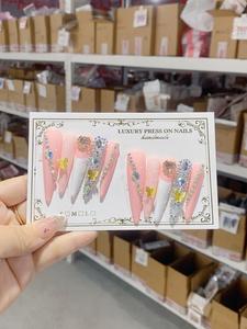 Halloween Spider Press-on Nails-hand-Painted Gothic Đen Stiletto mô hình Móng Tay Giả thiết kế <span class=keywords><strong>web</strong></span> cho ngón tay sử dụng theo chủ đề bên - Product Image 6