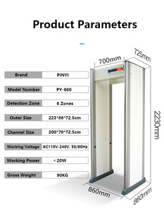 Detector de metales ultrasensible con control remoto para puertas de seguridad y detección de joyas de oro y plata - Product Image 6