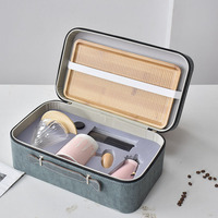 Ensemble de café portable de voyage, céramique de qualité alimentaire, fournitures pour le café, le thé et l'espresso pour la maison, le camping en plein air avec coffret cadeau