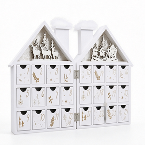 Custom White House Shaped Advent Calendar <b>Box</b> with Twin Chimneys Rigid Cardboard <b>Christmas</b> Blind <b>Box</b> Mystery Packaging <b>Box</b> - Product Image 1