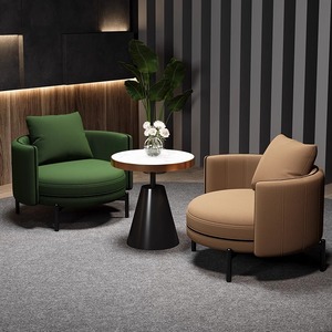 Chaise de canapé simple de luxe italienne moderne pour table de négociation de réception légère pour salon de beauté vente d'hôtel - Product Image 1