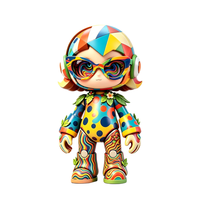 Figurine articulée personnalisée OEM, personnage de dessin animé arc-en-ciel, avec emballage personnalisé, usine d'origine chinoise, service personnalisé