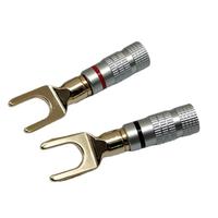 Connecteur audio Y U Spade pour haut-parleur, adaptateur de borne de connexion à vis pour prise banane