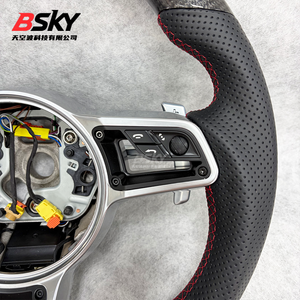 Volant en fibre de carbone véritable pour <span class=keywords><strong>Porsche</strong></span> Panamera Cayenne Macan Taycan Cayman Boxster Carrera 911 918 958 981 987 996 997 - Product Image 5