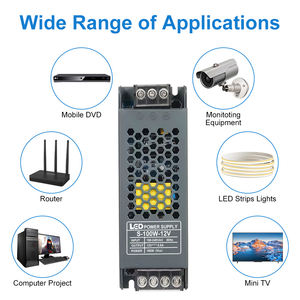 Драйвер LED ESann 12В 100Вт 8.3А, тонкий блок питания, адаптер AC 100-250В на DC 12В, трансформатор постоянного напряжения для светодиодных лент - Product Image 6