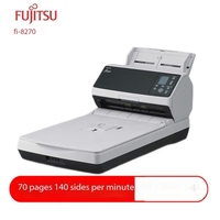 Scanner compact A4 à plat FI-8270 avec chargeur automatique de documents (ADF) et numérisation recto-verso 140ipm pour reçus, factures, contrats, numérisation par lots, USB 3.2, Ethernet