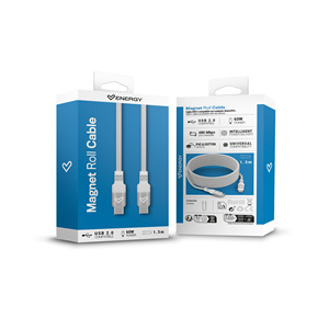 Cable Magnético Enrollable - Cable USB 2.0 con hasta 60W / 1.5m / Revestimiento de TPU y algodón / Compatibilidad Universal - Product Image 5