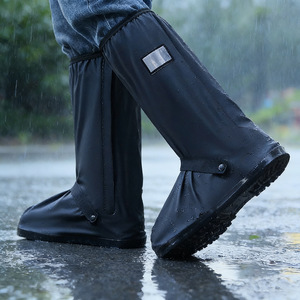 Unisex Waterproof Rain Shoe Covers High Top Non Slip Outdoor Cycling Foot Protection SMLXLXXL Plastic Material - Product Image 4