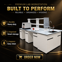 Banc de laboratoire tout acier résistant aux produits chimiques, table de travail de laboratoire pour mobilier de laboratoire moderne