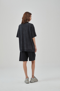 Anime sei Payne Print stile Vintage Day per fare vecchia t-shirt lavata a maniche corte vento scuro - Product Image 4