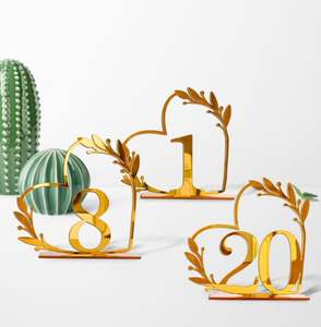 Acrylique moderne or argent signes réservés porte-cartes de siège nouvelle réservation pour les banquets de mariage et l'hôtel utilisation <span class=keywords><strong>en</strong></span> plein air et dans le salon - Product Image 1