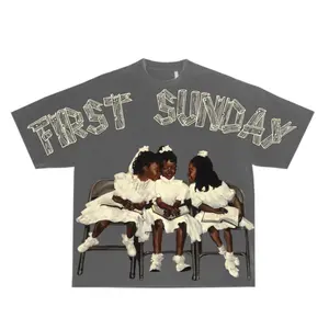 2026 Top Selling First <strong>Sunday</strong> Graphic O-Neck Formal Design Custom Men's T-Shirt 180g Knitted 100% Cotton Short Sleeve Oversized - Product Image 1