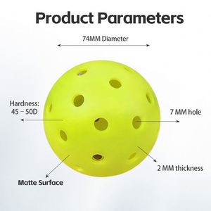 Pelotas de Pickleball Mate para Adultos, Alta Elasticidad para Deportes al Aire Libre, Aprobadas por la USAPA, Rotomoldeadas, 40 Orificios - Product Image 3