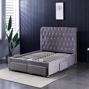 Storage <strong>Bed</strong> with 4 Slide-Out Drawers, Wooden Platform <strong>Bed</strong> Frame <strong>Underbed</strong> Organization, Space Saving Bedroom Furniture - Product Image 1