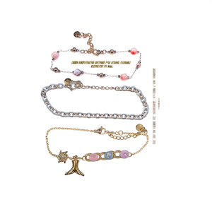 Fashion <b>Beaded</b> <b>Bracelets</b> 316L Stainless Steel PVD <b>Gold</b> Plating Sustainable Resistant Jewelry Set for Women - Product Image 2