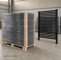 Clôture à lames horizontales en aluminium thermolaqué pour jardin et intimité