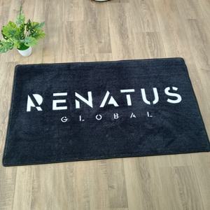 3D印花花卉簇绒定制地毯设计师设计黑色8球桌地毯标志定制门垫 - Product Image 5