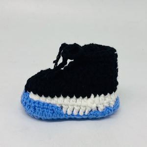 Suela blanda Slip on High Top Shoes Botines <span class=keywords><strong>de</strong></span> bebé Calcetines <span class=keywords><strong>de</strong></span> <span class=keywords><strong>ganchillo</strong></span> Zapatos para 0-3 meses - Product Image 6