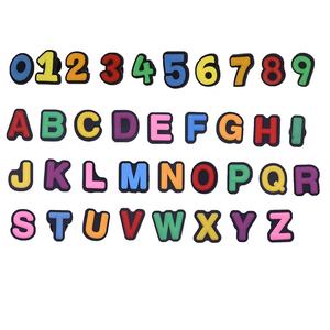 2024 écologique personnalisé chiffres lettres souple PVC chaussures sabot boutons sandales breloques pour sabot chaussures - Product Image 2