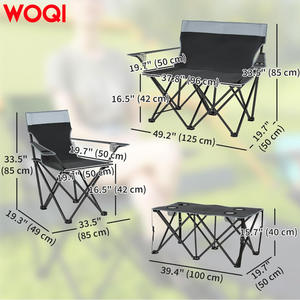 ชุดเก้าอี้พับได้ 4 ตัว Woqi พร้อมโต๊ะ สำหรับใช้งานกลางแจ้ง พกพาสะดวก เหมาะสำหรับครอบครัว - Product Image 2