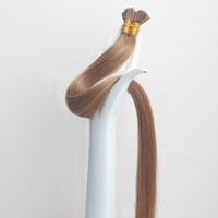 Rambut Ekstensi Manusia India Remy 100% Asli, Double Drawn, Grade 12A, Panjang 8-32 inci, Ikatan Micro I Tip Terbaik, Tanpa Proses