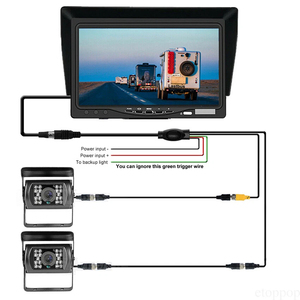 Iposter 7 "TFT-LCD màn hình + 2X 4pin IR CCD màu đảo ngược phía sau xem máy ảnh + 10m cáp mở rộng - Product Image 6