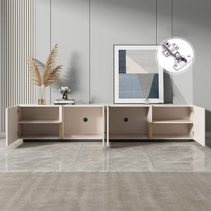 Ý Thiết Kế Phòng Khách Nội Thất Đặt TV Tủ Thép Không Gỉ TV Khán Đài Marble Bàn Cà Phê - Product Image 5