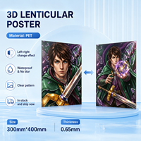 Affiche animée 3D lenticulaire en PET 30x40cm personnalisée avec effet de bascule pour anime, vente en gros