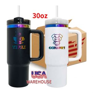 Laser Engraved Double Walled Stainless <b>Steel</b> Rainbow Plated 30Oz 40Oz Tumbler for Travel Mug - Product Image 1