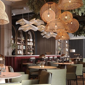 Design d'intérieur de restaurant de luxe, tables et chaises sur mesure, canapés, comptoir de bar, mobilier commercial - Product Image 1