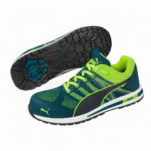 Chaussures de sécurité basses en tricot couleur verte - Product Image 1