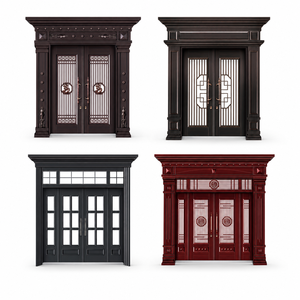<span class=keywords><strong>Porte</strong></span> <span class=keywords><strong>d</strong></span>'<span class=keywords><strong>entrée</strong></span> de sécurité pour manoir, construction robuste en aluminium moulé, élégante fenêtre en verre <span class=keywords><strong>d</strong></span>époli, ouverture battante, fournisseur - Product Image 6