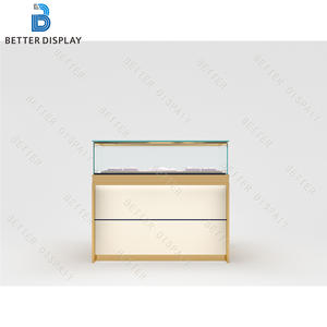 Vitrine en verre à <span class=keywords><strong>porte</strong></span> <span class=keywords><strong>coulissante</strong></span> couleur personnalisée pour la conception de meubles de bijouterie moderne - Product Image 2