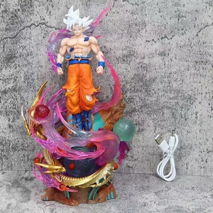 Figurine Anime Dragon Ball Son <span class=keywords><strong>Goku</strong></span> Ultra Instinct <span class=keywords><strong>Cheveux</strong></span> Blancs Lumineuse, Produit Phare, Ornement de Bureau - Product Image 4
