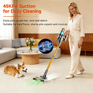 <span class=keywords><strong>Aspirateur</strong></span> <span class=keywords><strong>sans</strong></span> <span class=keywords><strong>fil</strong></span> léger et portable pour un nettoyage en profondeur, <span class=keywords><strong>aspirateur</strong></span> à bâton avec super aspiration, brosse anti-emmêlement à LED verte, sécheur - Product Image 4