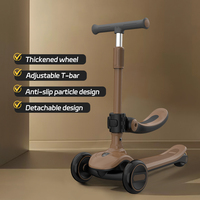 Nouvelle conception à trois roues en aluminium et garçons filles coup de pied push à roues en plastique pliable pour les enfants 3 roues trix scooter avec un grand prix